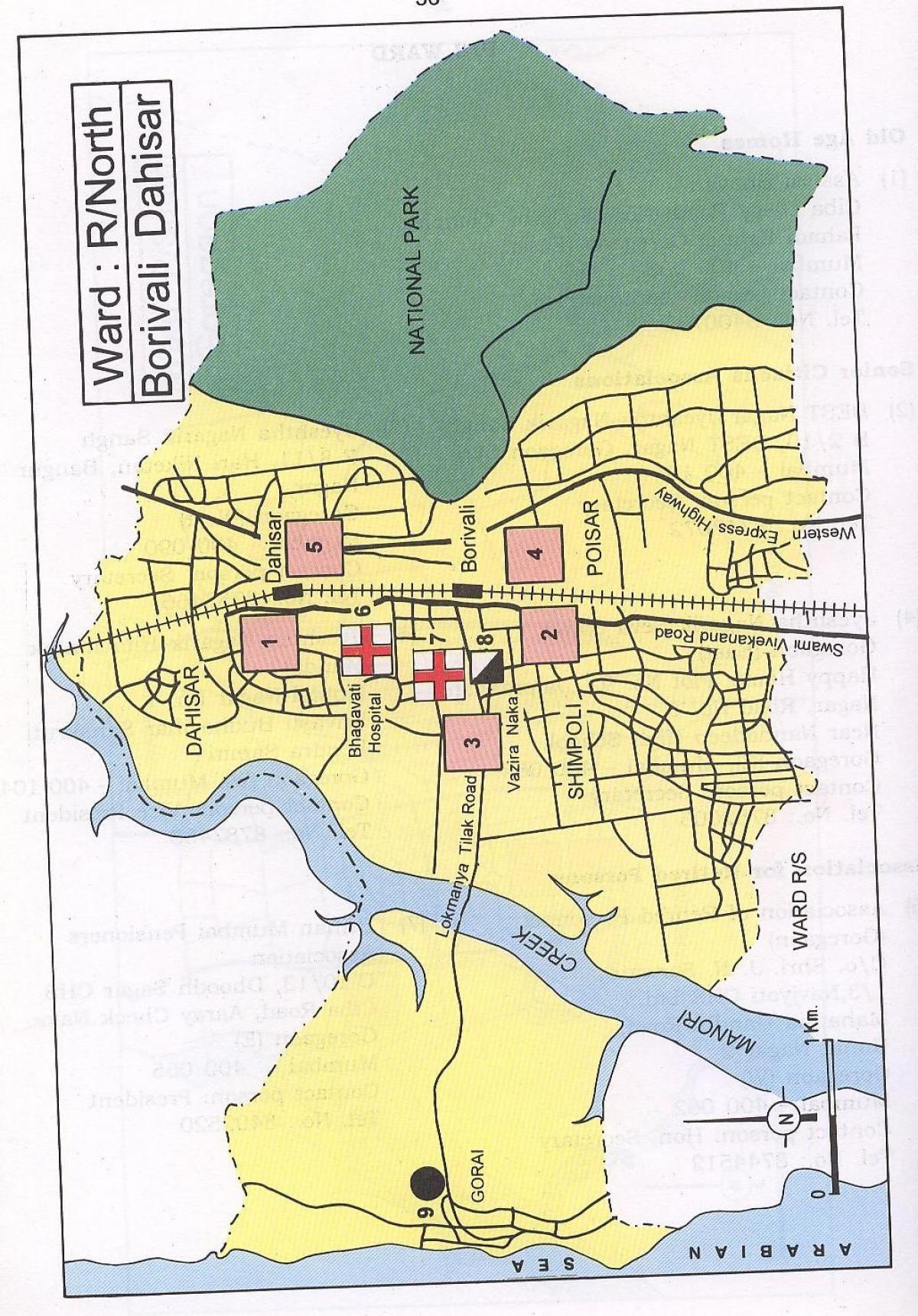 карта Dahisar Мумбаі