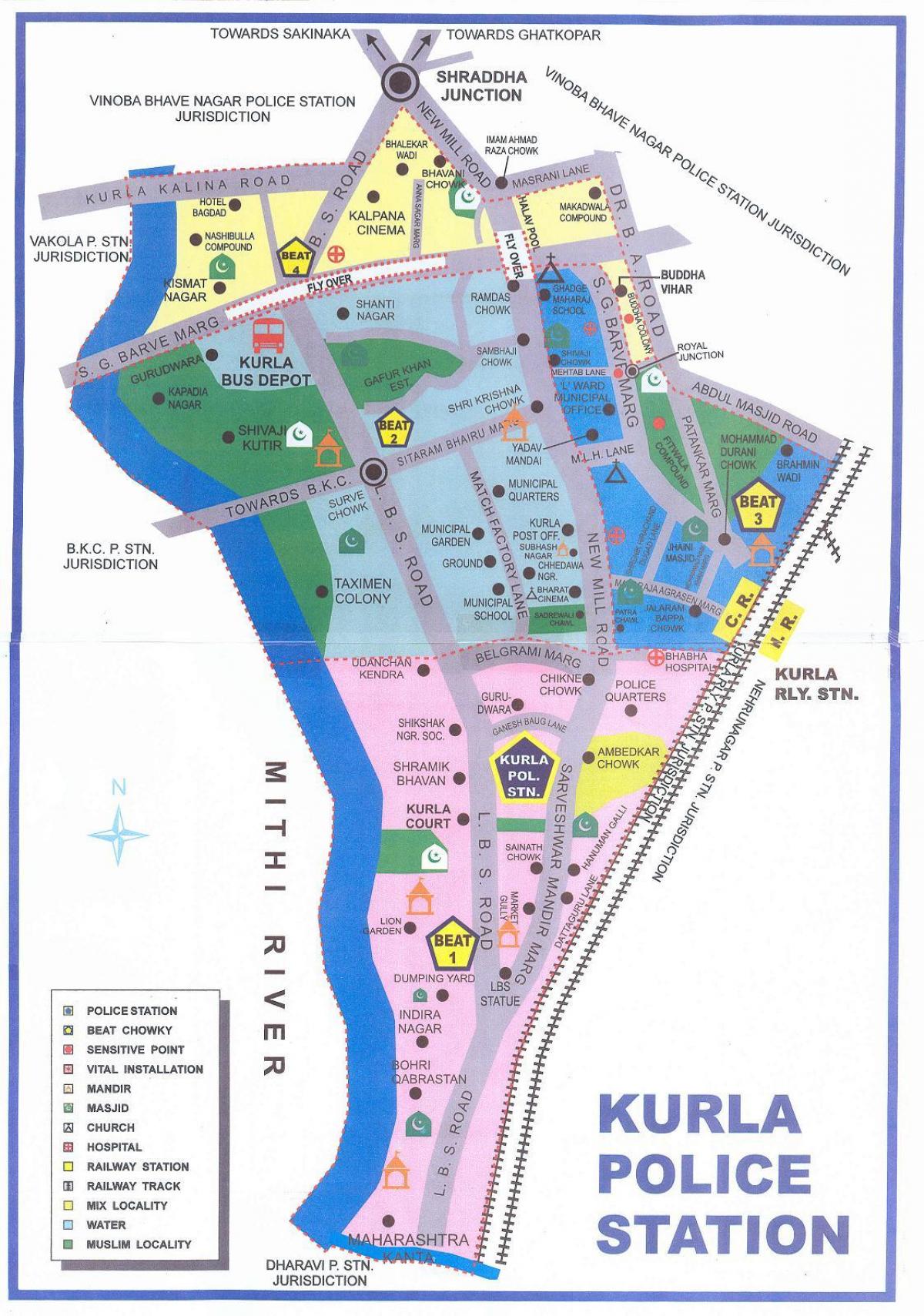 Мумбаі карта Курла