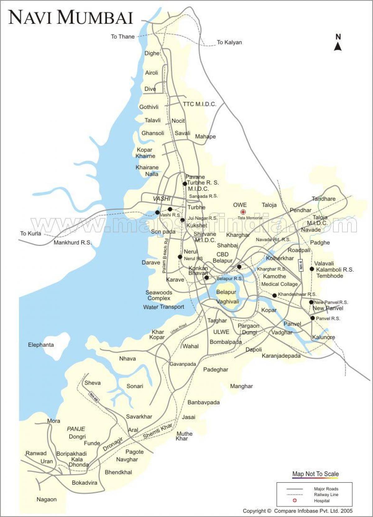 карта Нью-Мумбаі