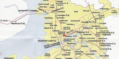 Карта горада Наві Мумбаі