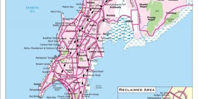 Мумбаі карта аўтобусных маршрутаў