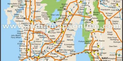 Падрабязная карта Мумбаі