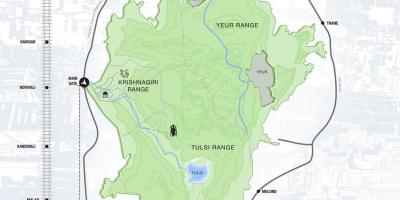 Карта нацыянальны парк Санджай Гандзі