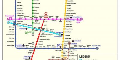Метро карта маршруту Мумбаі